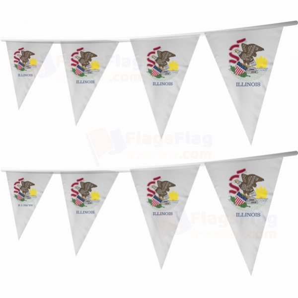 Illinois Stringed Triangle Flag