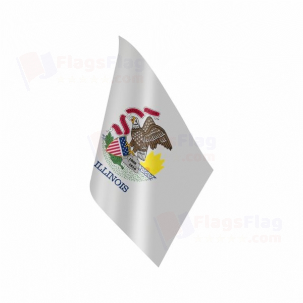 Illinois Table Flag