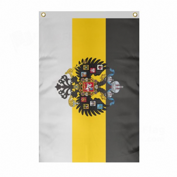 Imperial Standard Of The Emperor Of Russia Large Size Flag Hanging on Building