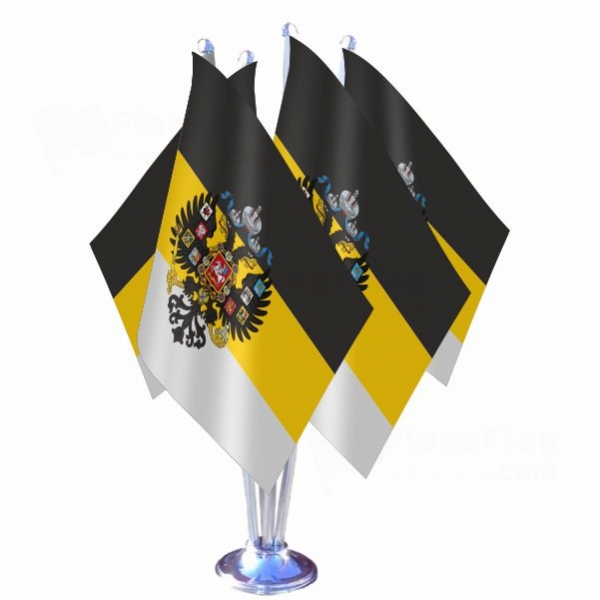 Imperial Standard Of The Emperor Of Russia Quadruple Table Flag