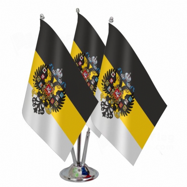Imperial Standard Of The Emperor Of Russia Triple Table Flag