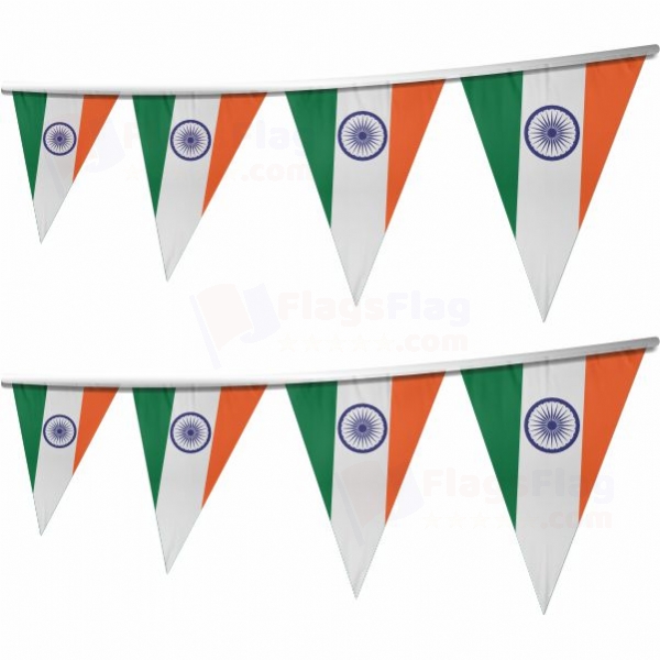 india Stringed Triangle Flag