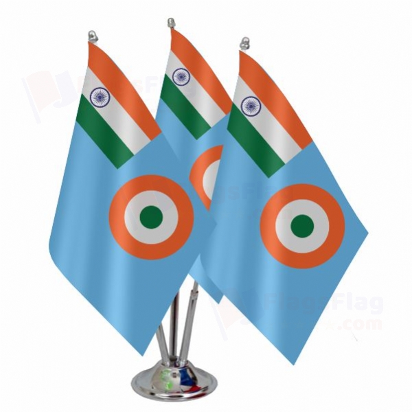 indian Air Force Triple Table Flag