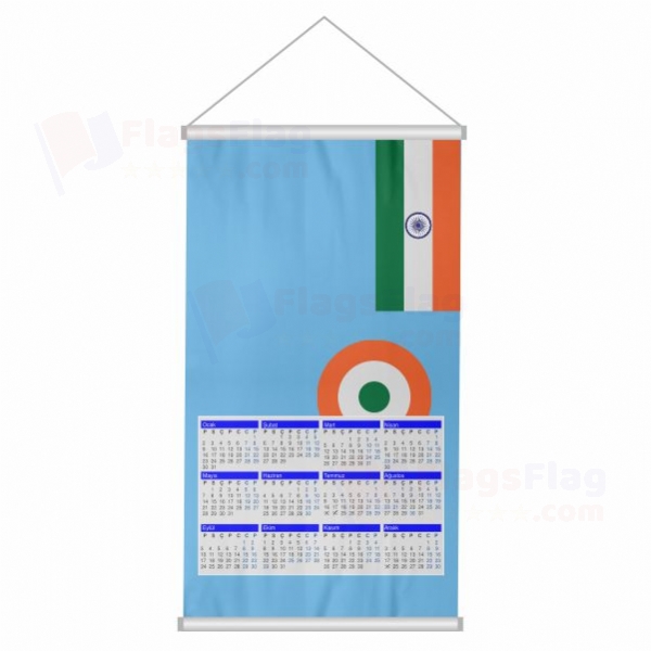 indian Air Force Woven Fabric Digital Printing Calendar