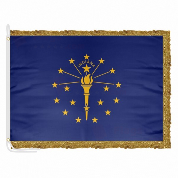 Indiana Satin Office Flag