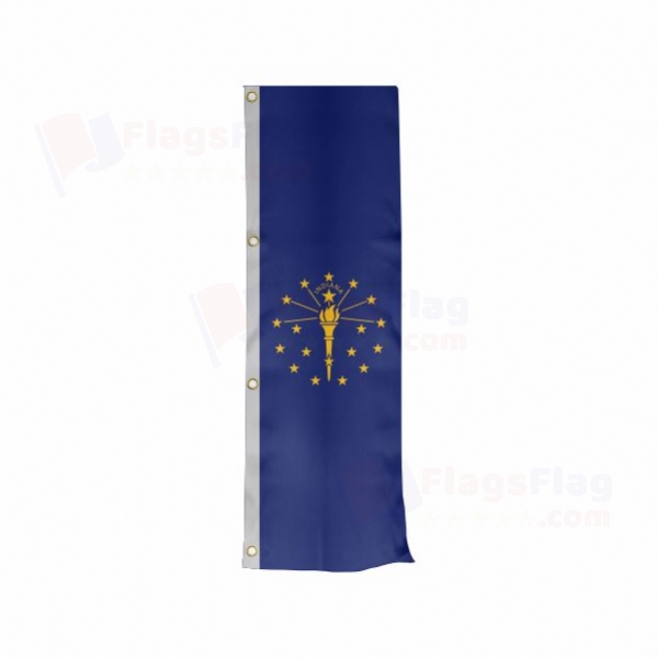 Indiana Vertically Raised Flags