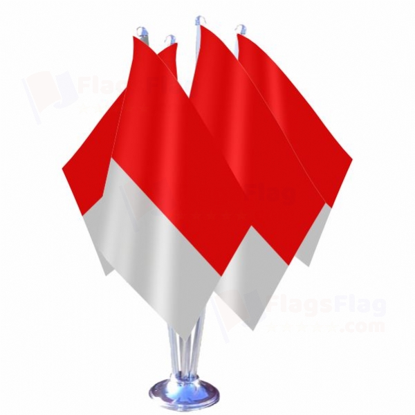Indonesia Quadruple Table Flag