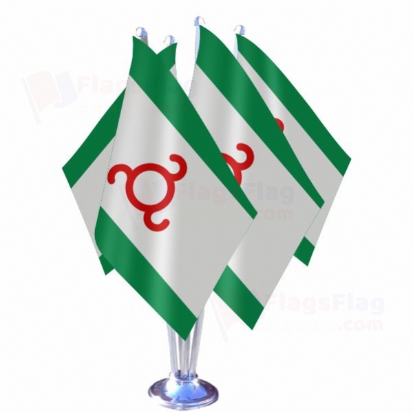 Ingushetia Quadruple Table Flag