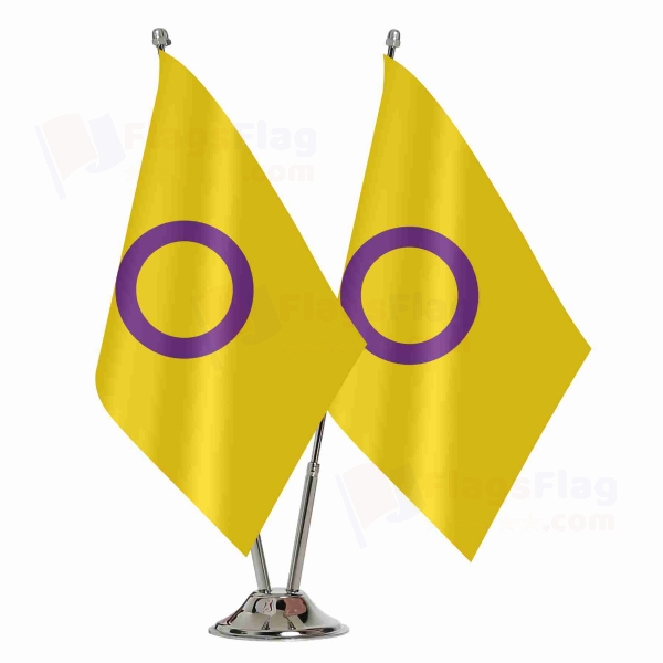 Intersex Pride Binary Table Flag