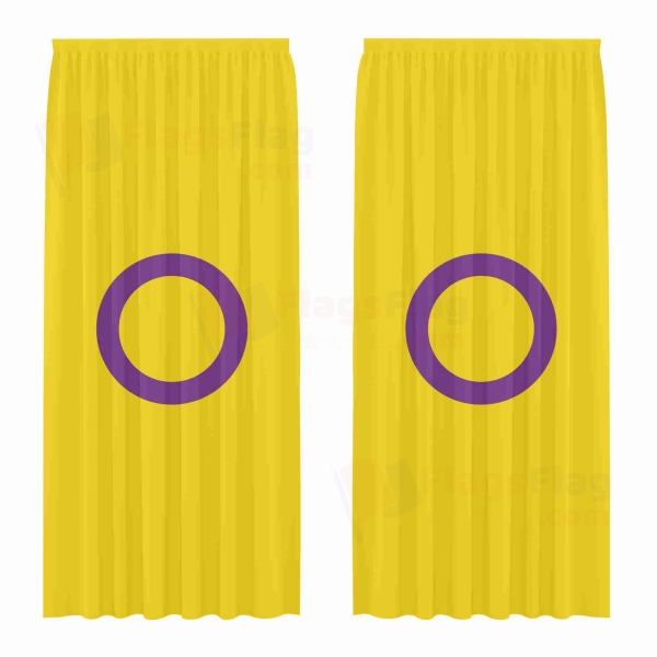 Intersex Pride Digital Printed Curtains