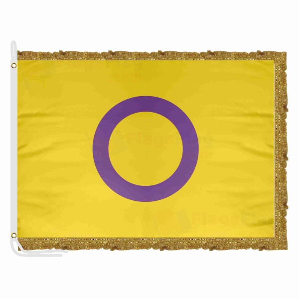Intersex Pride Satin Office Flag