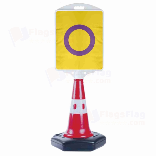Intersex Pride Small Size Road Bollard