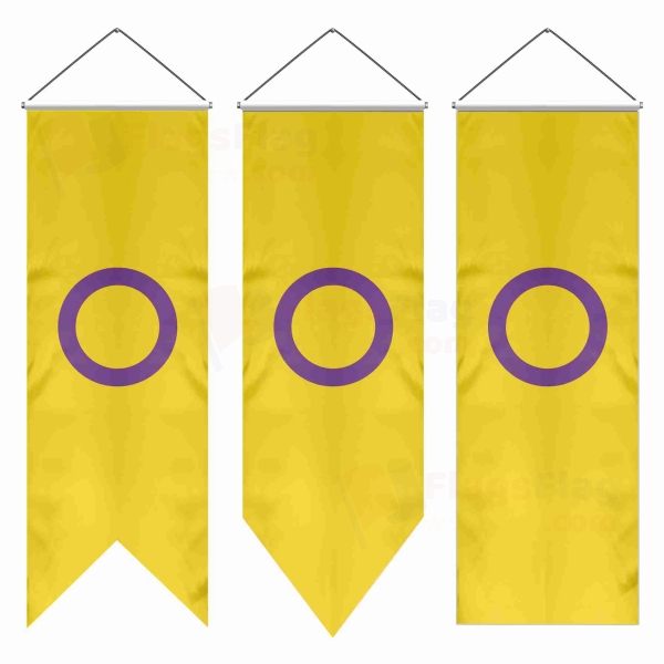 Intersex Pride Swallowtail Flags