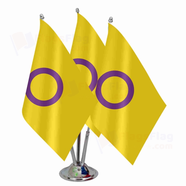 Intersex Pride Triple Table Flag