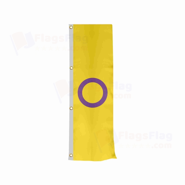Intersex Pride Vertically Raised Flags
