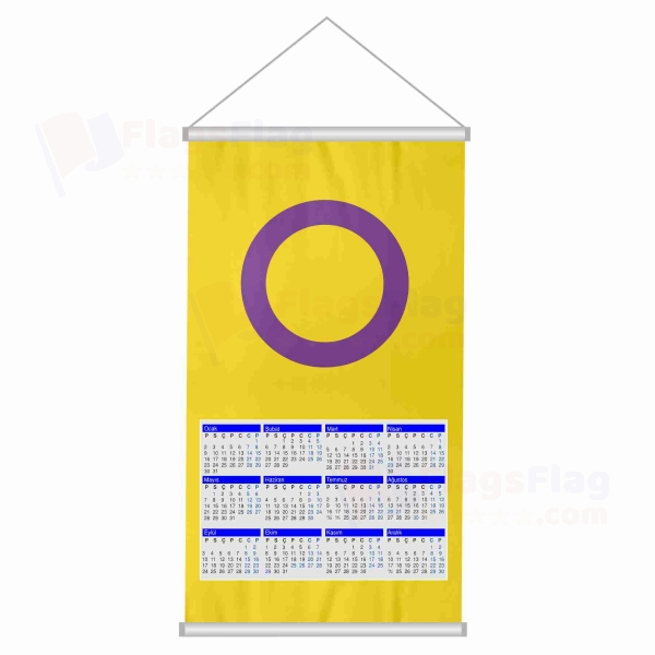 Intersex Pride Woven Fabric Digital Printing Calendar