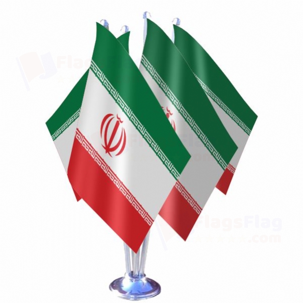 iran Quadruple Table Flag