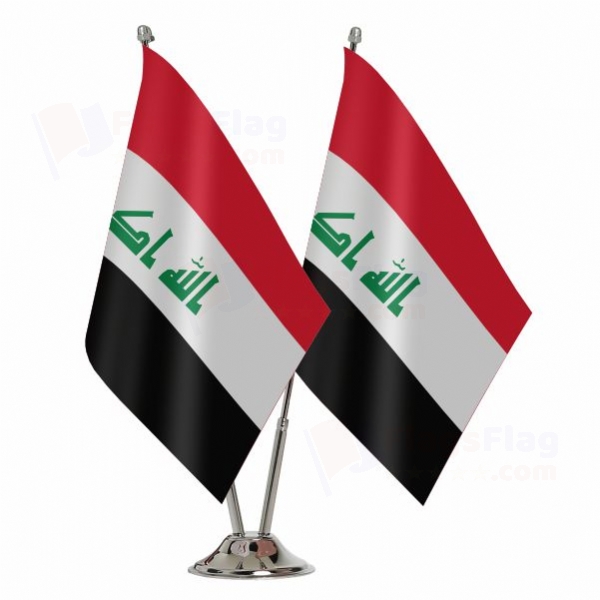 Iraq 2 Table Flags
