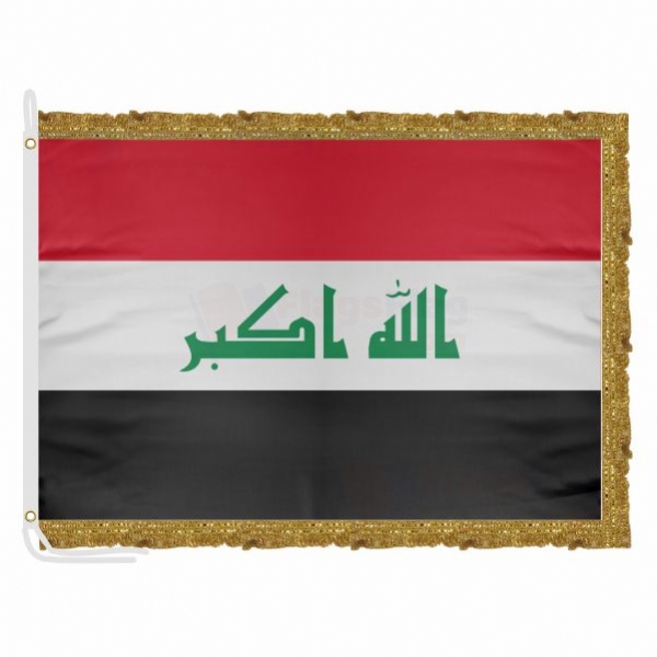 Iraq Satin Office Flag