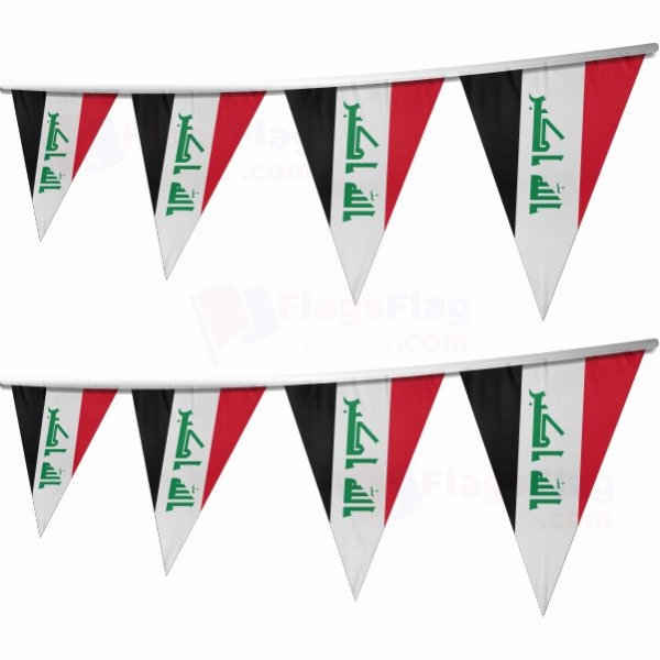 Iraq Stringed Triangle Flag