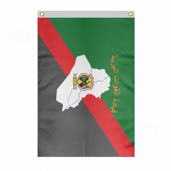 Iraqi Army Large Size Flag Hanging on Building