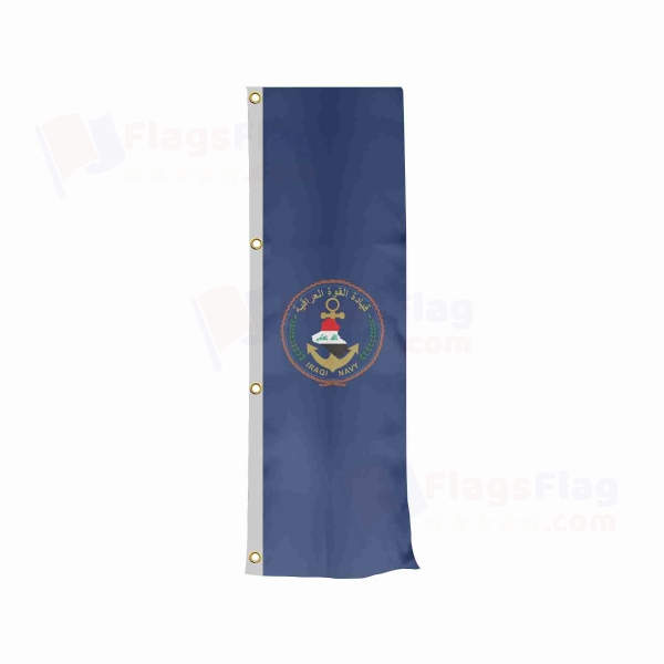Iraqi Navy Vertically Raised Flags