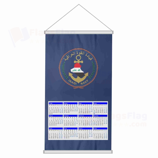 Iraqi Navy Woven Fabric Digital Printing Calendar