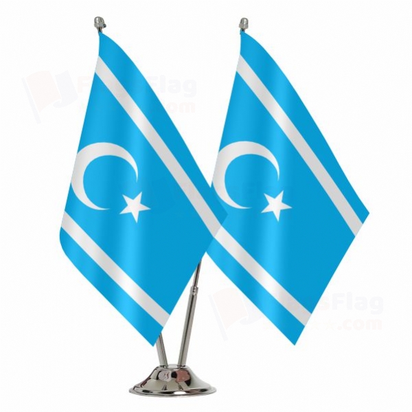 Iraqi Turkmen Binary Table Flag