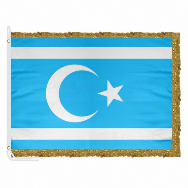 Iraqi Turkmen Satin Office Flag