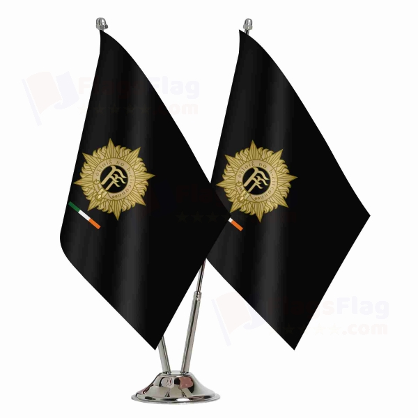 Irish Defence Forces 2 Table Flags