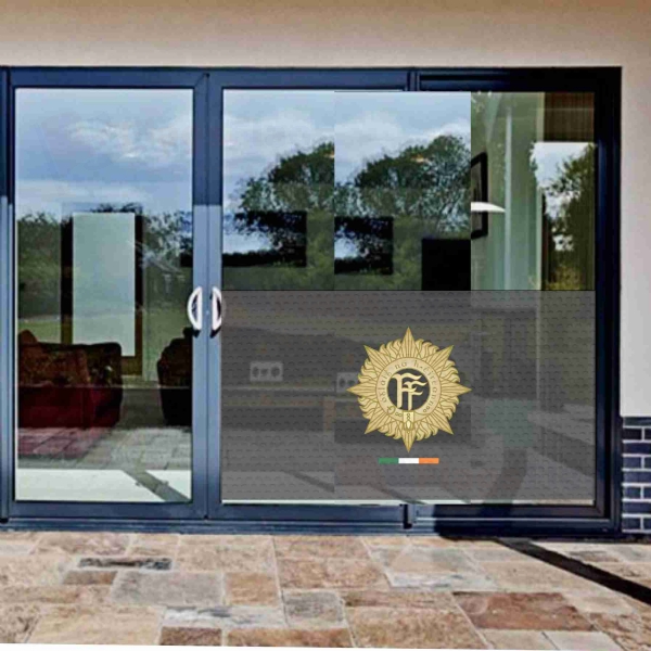 Irish Defence Forces Glass Film Irish Defence Forces One Way Vision Printing