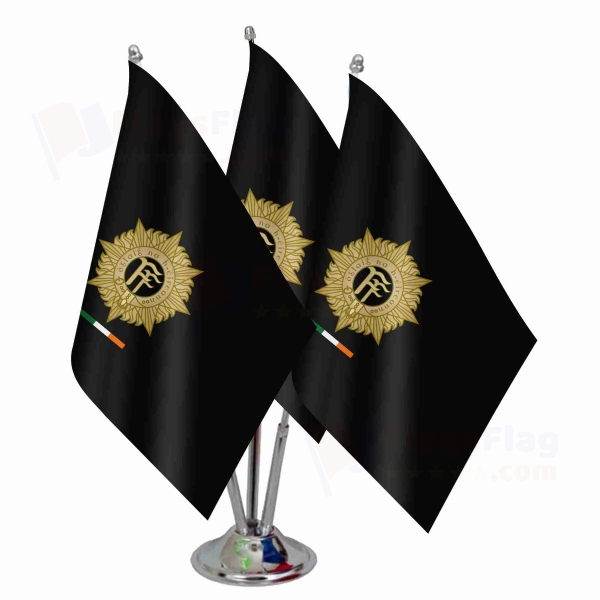 Irish Defence Forces Triple Table Flag