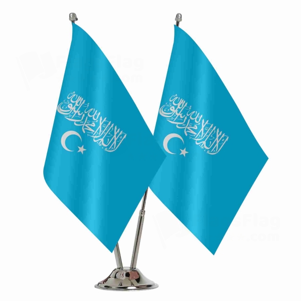Islamic Republic Of East Turkestan Binary Table Flag
