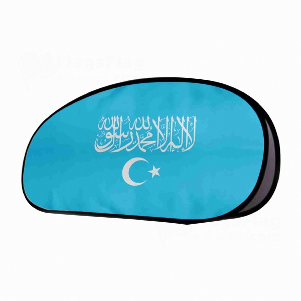 Islamic Republic Of East Turkestan Horizontal Fabric Banner Display Stands