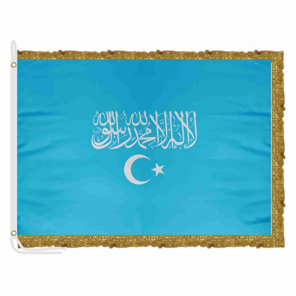 Islamic Republic Of East Turkestan Satin Office Flag