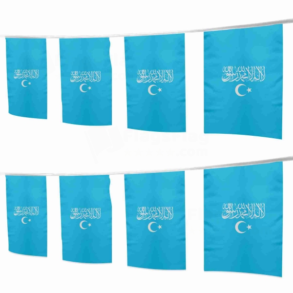 Islamic Republic Of East Turkestan Square String Flags