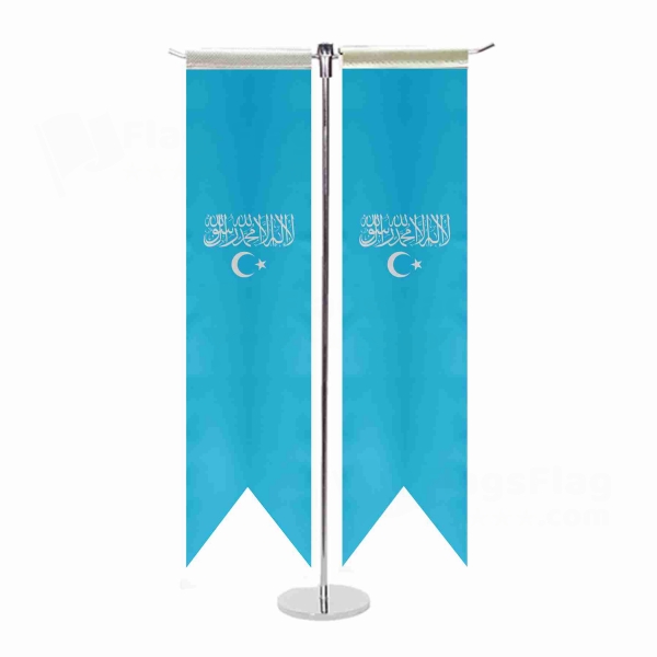 Islamic Republic Of East Turkestan T Table Flags