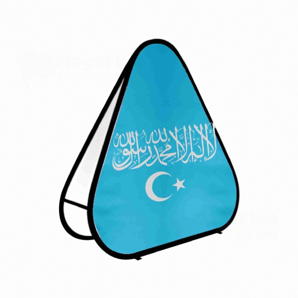 Islamic Republic Of East Turkestan Triangle Fabric Banner Display Stands