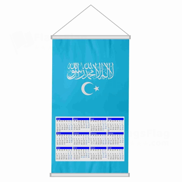 Islamic Republic Of East Turkestan Woven Fabric Digital Printing Calendar