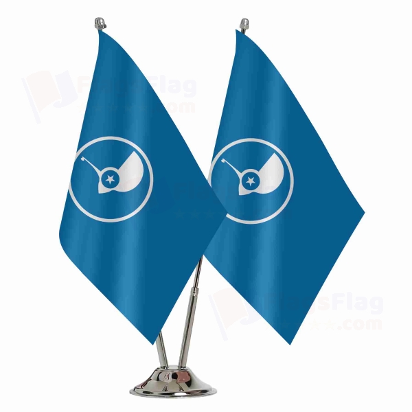 Island Of Yap 2 Table Flags