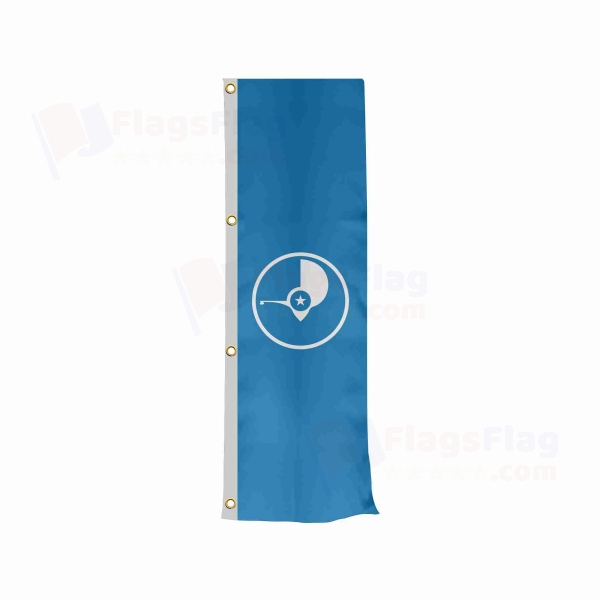 Island Of Yap Vertically Raised Flags