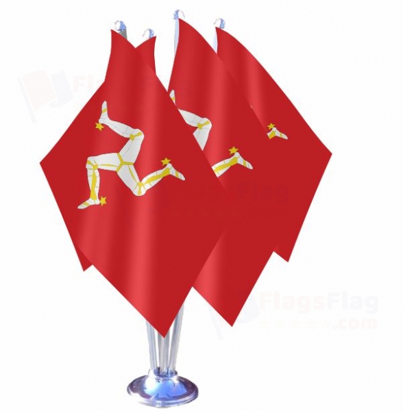 Isle of Man Quadruple Table Flag
