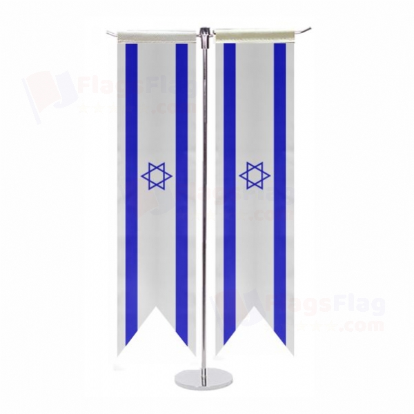 israel T Table Flags