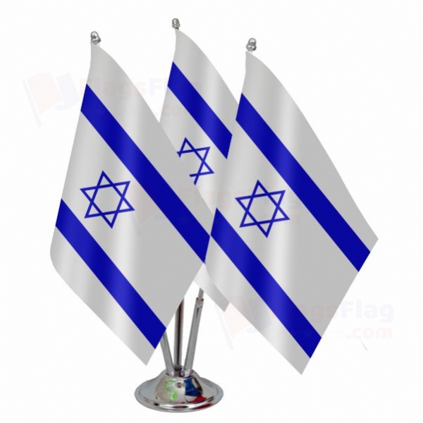 israel Triple Table Flag