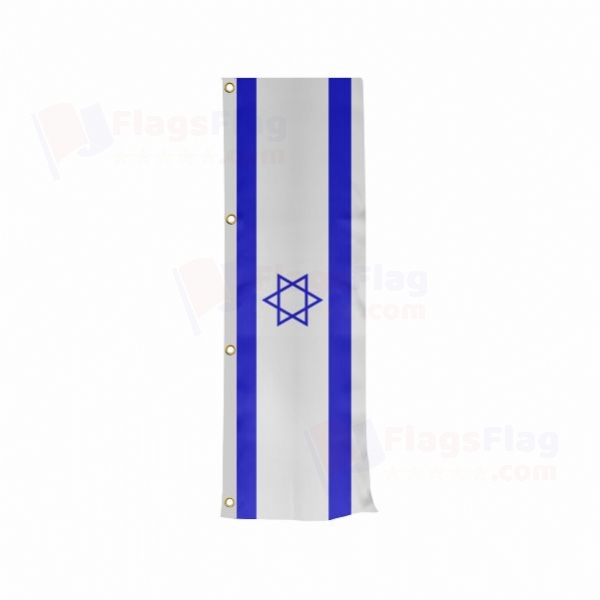 israel Vertically Raised Flags
