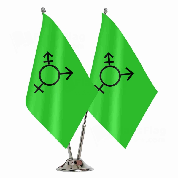 Israeli Transgender 2 Table Flags