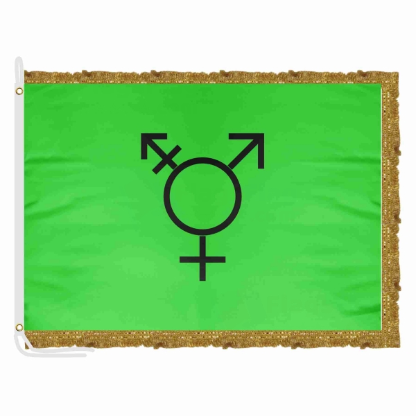 Israeli Transgender Satin Office Flag