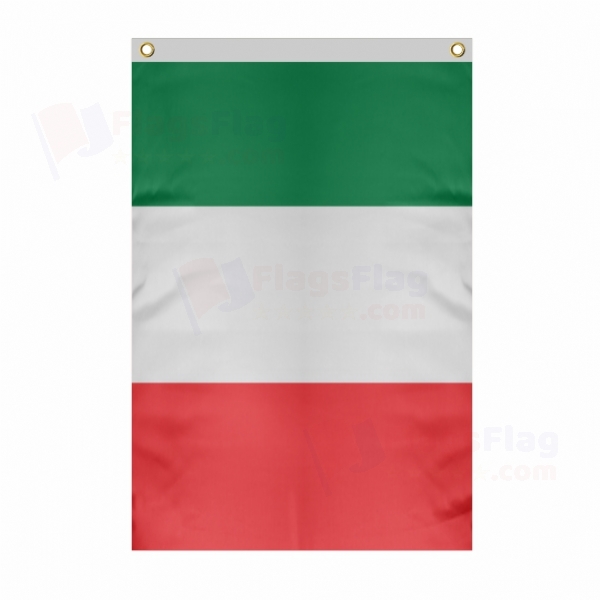 italy Large Size Flag Hanging on Building