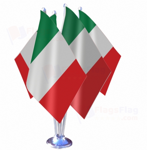 italy Quadruple Table Flag