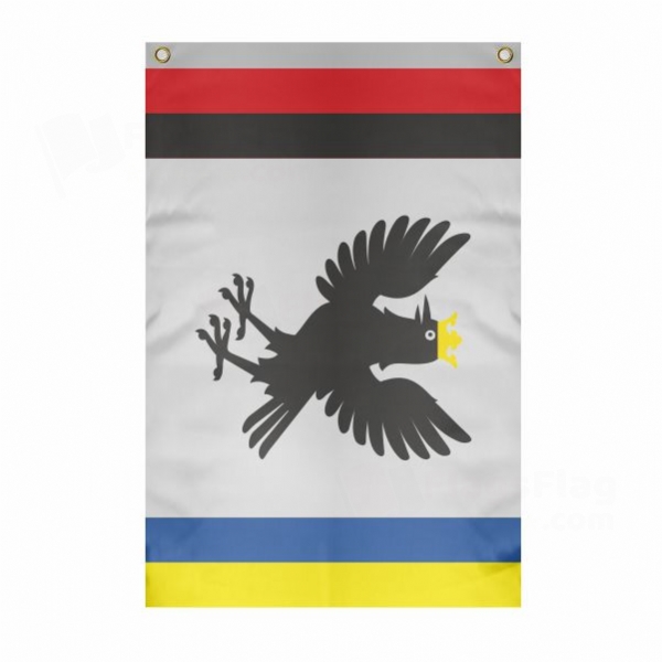 Ivano Frankivsk Oblast Large Size Flag Hanging on Building